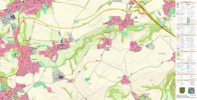 Staatsbetrieb Geobasisinformation und Vermessung Sachsen Rippien, Bannewitz (1:10,000 scale) digital map