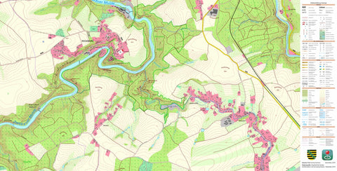 Staatsbetrieb Geobasisinformation und Vermessung Sachsen Rochsburg, Lunzenau, Stadt (1:10,000 scale) digital map