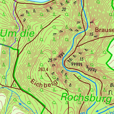 Staatsbetrieb Geobasisinformation und Vermessung Sachsen Rochsburg, Lunzenau, Stadt (1:10,000 scale) digital map