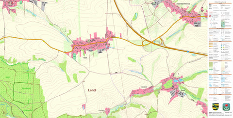 Staatsbetrieb Geobasisinformation und Vermessung Sachsen Roda, Frohburg, Stadt (1:10,000 scale) digital map