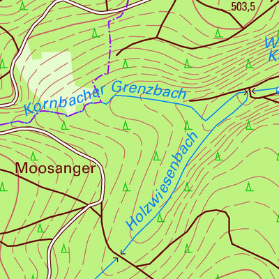 Staatsbetrieb Geobasisinformation und Vermessung Sachsen Rodau, Rosenbach/Vogtl. (1:10,000 scale) digital map