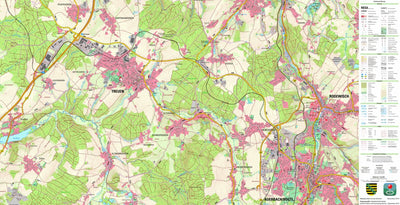 Staatsbetrieb Geobasisinformation und Vermessung Sachsen Rodewisch, Rodewisch, Stadt (1:25,000 scale) digital map