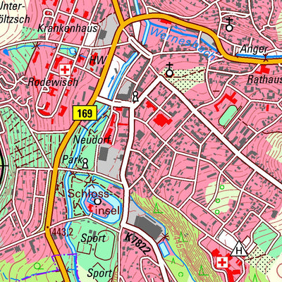 Staatsbetrieb Geobasisinformation und Vermessung Sachsen Rodewisch, Rodewisch, Stadt (1:25,000 scale) digital map