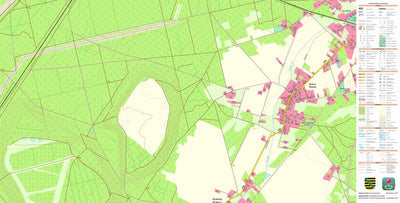 Staatsbetrieb Geobasisinformation und Vermessung Sachsen Rohne, Schleife (1:10,000 scale) digital map