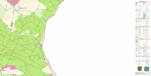 Staatsbetrieb Geobasisinformation und Vermessung Sachsen Rohrbach, Bad Brambach (1:10,000 scale) digital map