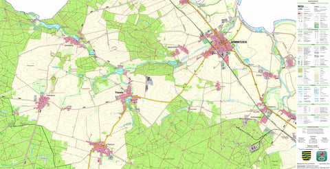 Staatsbetrieb Geobasisinformation und Vermessung Sachsen Roitzsch, Trossin (1:25,000 scale) digital map