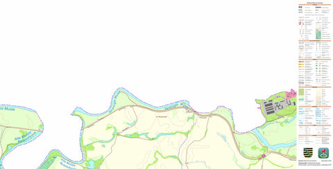Staatsbetrieb Geobasisinformation und Vermessung Sachsen Roitzschjora, Löbnitz (1:10,000 scale) digital map