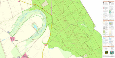 Staatsbetrieb Geobasisinformation und Vermessung Sachsen Rosenfeld, Beilrode (1:10,000 scale) digital map