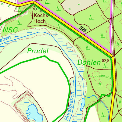 Staatsbetrieb Geobasisinformation und Vermessung Sachsen Rosenfeld, Beilrode (1:25,000 scale) digital map