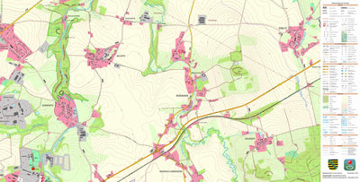 Staatsbetrieb Geobasisinformation und Vermessung Sachsen Rosenhain, Löbau, Stadt (1:10,000 scale) digital map