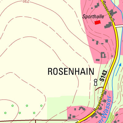 Staatsbetrieb Geobasisinformation und Vermessung Sachsen Rosenhain, Löbau, Stadt (1:10,000 scale) digital map