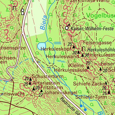 Staatsbetrieb Geobasisinformation und Vermessung Sachsen Rosenthal, Rosenthal-Bielatal 1 (1:10,000 scale) digital map