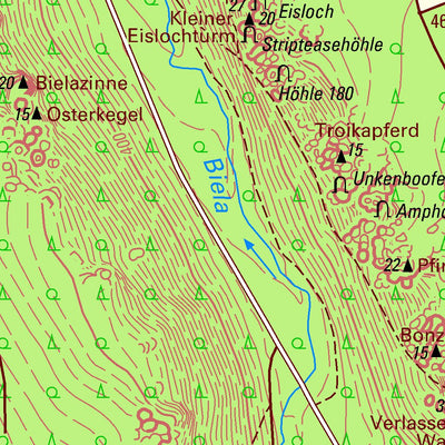 Staatsbetrieb Geobasisinformation und Vermessung Sachsen Rosenthal, Rosenthal-Bielatal 2 (1:10,000 scale) digital map