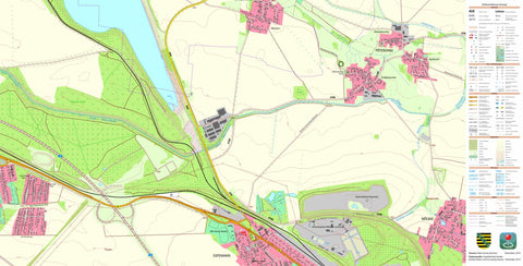 Staatsbetrieb Geobasisinformation und Vermessung Sachsen Rötha, Rötha, Stadt (1:10,000 scale) digital map