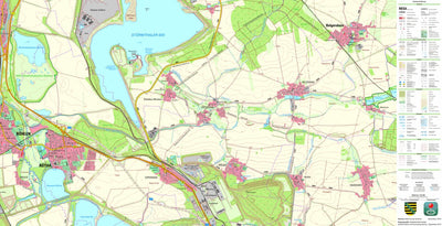 Staatsbetrieb Geobasisinformation und Vermessung Sachsen Rötha, Rötha, Stadt (1:25,000 scale) digital map