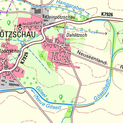 Staatsbetrieb Geobasisinformation und Vermessung Sachsen Rötha, Rötha, Stadt (1:25,000 scale) digital map