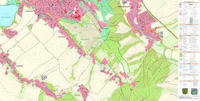 Staatsbetrieb Geobasisinformation und Vermessung Sachsen Rothenbach, Glauchau, Stadt (1:10,000 scale) digital map