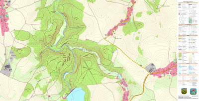 Staatsbetrieb Geobasisinformation und Vermessung Sachsen Röthenbach, Klingenberg (1:10,000 scale) digital map