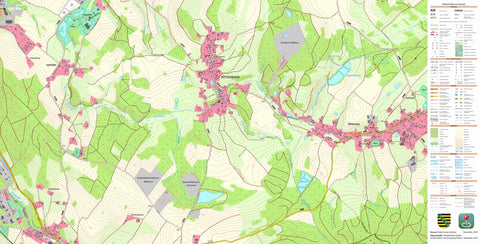 Staatsbetrieb Geobasisinformation und Vermessung Sachsen Röthenbach, Rodewisch, Stadt (1:10,000 scale) digital map