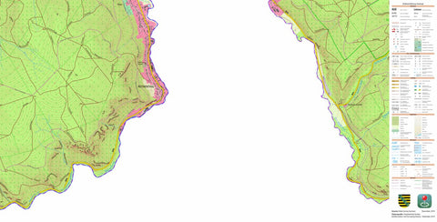 Staatsbetrieb Geobasisinformation und Vermessung Sachsen Rothenthal, Olbernhau, Stadt (1:10,000 scale) digital map