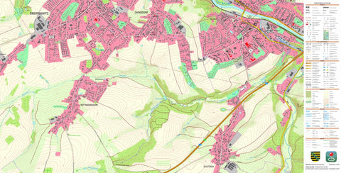 Staatsbetrieb Geobasisinformation und Vermessung Sachsen Rottmannsdorf, Zwickau, Stadt (1:10,000 scale) digital map