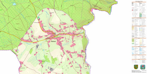Staatsbetrieb Geobasisinformation und Vermessung Sachsen Rübenau, Marienberg, Stadt 1 (1:10,000 scale) digital map