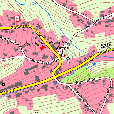Staatsbetrieb Geobasisinformation und Vermessung Sachsen Rübenau, Marienberg, Stadt 1 (1:10,000 scale) digital map