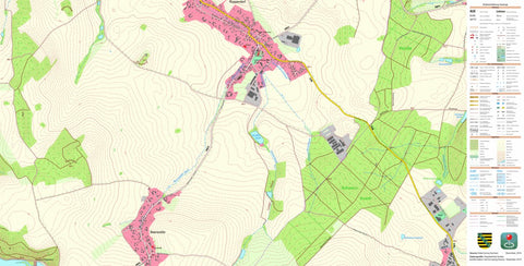 Staatsbetrieb Geobasisinformation und Vermessung Sachsen Ruppendorf, Klingenberg (1:10,000 scale) digital map