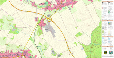 Staatsbetrieb Geobasisinformation und Vermessung Sachsen Ruppersdorf, Herrnhut, Stadt (1:10,000 scale) digital map