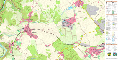 Staatsbetrieb Geobasisinformation und Vermessung Sachsen Ruppertsgrün, Pöhl (1:10,000 scale) digital map