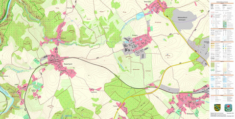 Staatsbetrieb Geobasisinformation und Vermessung Sachsen Ruppertsgrün, Pöhl (1:10,000 scale) digital map