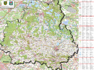 Staatsbetrieb Geobasisinformation und Vermessung Sachsen Rural District of Bautzen (1:100,000 scale) digital map