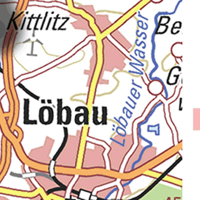 Staatsbetrieb Geobasisinformation und Vermessung Sachsen Rural District of Bautzen (1:100,000 scale) digital map