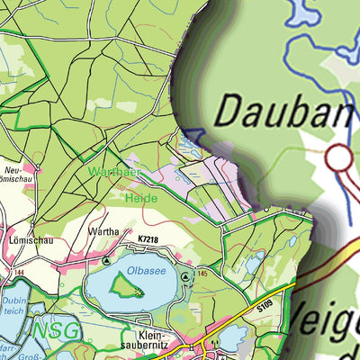 Staatsbetrieb Geobasisinformation und Vermessung Sachsen Rural District of Bautzen - East (1:50,000 scale) digital map