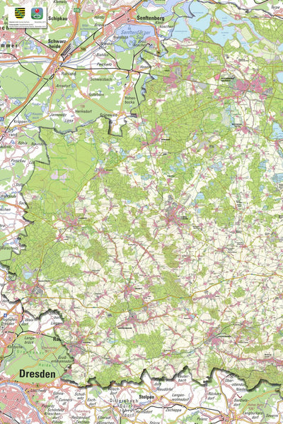 Staatsbetrieb Geobasisinformation und Vermessung Sachsen Rural District of Bautzen - West (1:50,000 scale) digital map