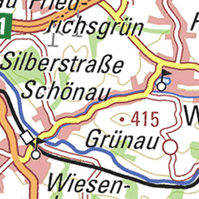 Staatsbetrieb Geobasisinformation und Vermessung Sachsen Rural District of Erzgebirgskreis - West (1:50,000 scale) digital map