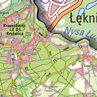 Staatsbetrieb Geobasisinformation und Vermessung Sachsen Rural District of Görlitz - North (1:50,000 scale) digital map