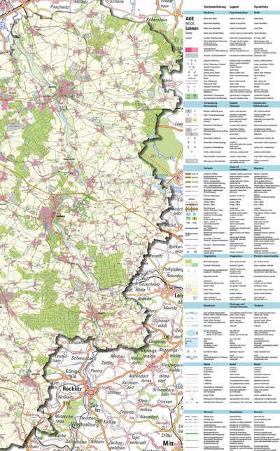Staatsbetrieb Geobasisinformation und Vermessung Sachsen Rural District of Leipzig - East (1:50,000 scale) digital map