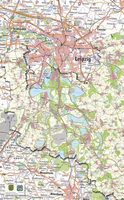 Staatsbetrieb Geobasisinformation und Vermessung Sachsen Rural District of Leipzig - West (1:50,000 scale) digital map