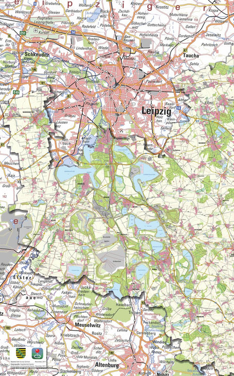 Staatsbetrieb Geobasisinformation und Vermessung Sachsen Rural District of Leipzig - West (1:50,000 scale) digital map