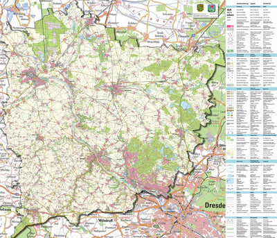 Staatsbetrieb Geobasisinformation und Vermessung Sachsen Rural District of Meißen (1:50,000 scale) digital map