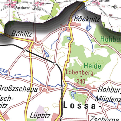 Staatsbetrieb Geobasisinformation und Vermessung Sachsen Rural District of Nordsachsen (1:100,000 scale) digital map