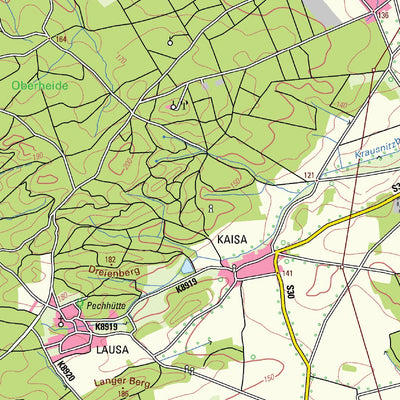 Staatsbetrieb Geobasisinformation und Vermessung Sachsen Rural District of Nordsachsen - East (1:50,000 scale) digital map