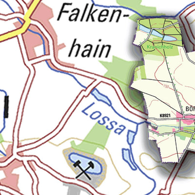 Staatsbetrieb Geobasisinformation und Vermessung Sachsen Rural District of Nordsachsen - East (1:50,000 scale) digital map