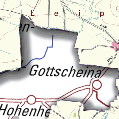 Staatsbetrieb Geobasisinformation und Vermessung Sachsen Rural District of Nordsachsen - West (1:50,000 scale) digital map