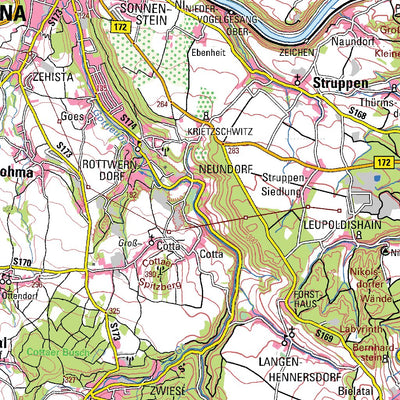 Staatsbetrieb Geobasisinformation und Vermessung Sachsen Rural District of Sächsische Schweiz-Osterzgebirge (1:100,000 scale) digital map