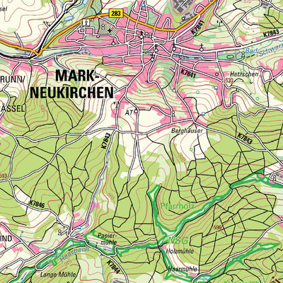 Staatsbetrieb Geobasisinformation und Vermessung Sachsen Rural District of Vogtlandkreis (1:50,000 scale) bundle