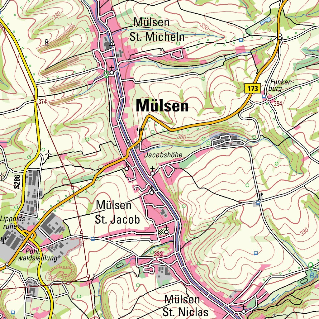 Rural District of Zwickau (1:50,000 scale) Map by Staatsbetrieb ...