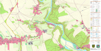Staatsbetrieb Geobasisinformation und Vermessung Sachsen Sachsenburg, Frankenberg/Sa., Stadt (1:10,000 scale) digital map