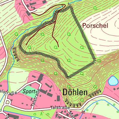 Staatsbetrieb Geobasisinformation und Vermessung Sachsen Sachsendorf, Erlau (1:10,000 scale) digital map